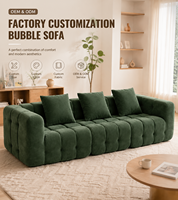 Canapé modulaire à bulles avec support OEM/ODM, canapé en tissu sur mesure, couleur personnalisable, mousse haute densité pour la maison, l'appartement et l'hôtel