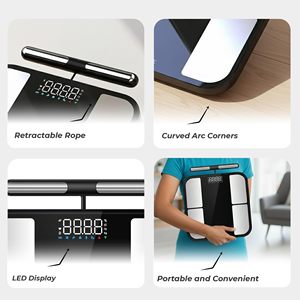 Báscula Inteligente de Grasa Corporal Única de 180 kg, Báscula Digital de Composición Corporal, Báscula de Baño con Bluetooth y Monitor de Salud - Product Image 2