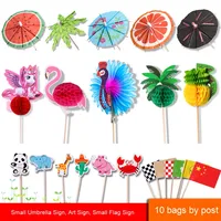 Yi Ji Kai Creative Mini Art Jetable Bambou Cure-Dents Papier Parapluie Drapeau pour Cocktail Fruits Gâteau Pâtisserie Plat Froid Décoration