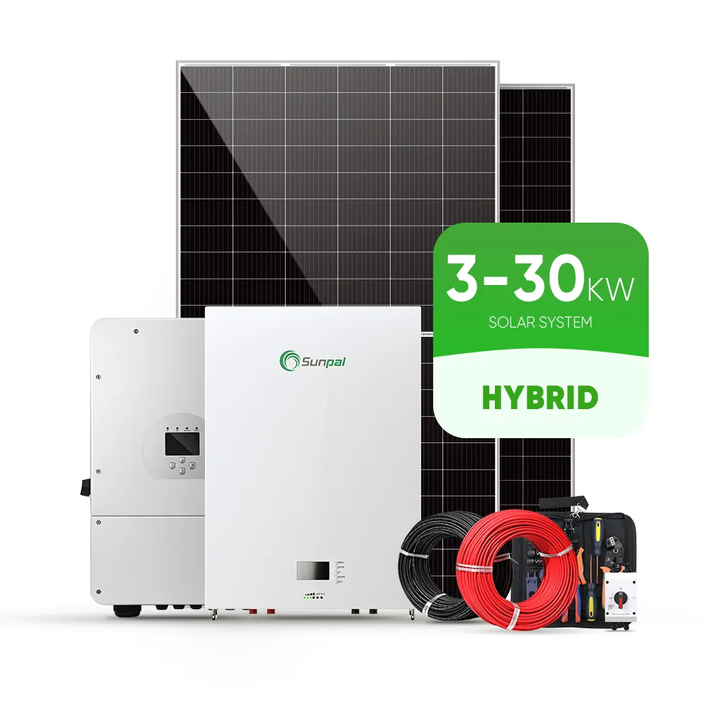 Moniteur mobile Système de stockage d'énergie hybride 5Kw 8Kw 10Kw Système d'énergie solaire portable hors réseau