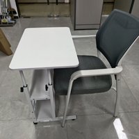 Table de chevet mobile en MDF avec roulettes, hauteur réglable, multifonctionnelle, pour chambre à coucher, bureau d'étudiant, bureau pour ordinateur portable
