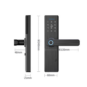 Tuya — serrure de porte d'intérieur sans fil, ce verrou Zigbee fonctionne avec l'application Tuya ou l'intérieur, contrôle par empreinte digitale - Product Image 2