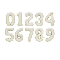 Nouveau design grande taille hélium numéro feuille ballons 32 pouces 40 pouces couleur crème numéro ballon fête décoration photographie accessoires