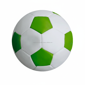 Ballon de football cousu à la machine taille 5 4 3 Ballon de football avec logo imprimé personnalisé en PVC PU très brillant pour les promotions - Product Image 1
