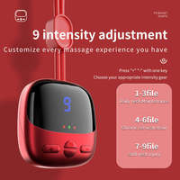 Masseur de cou portable mini chauffant à impulsions, rechargeable par USB, avec commande filaire manuelle, appareil intelligent de relaxation cervicale pour les douleurs au cou