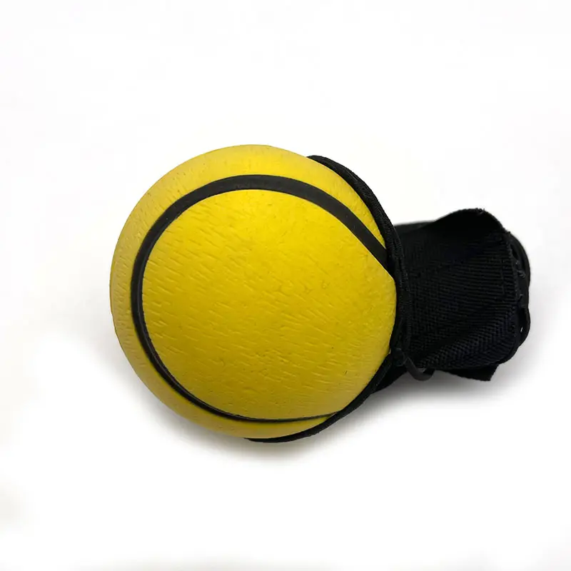 Balle de tennis avec logo personnalisé, bande de poignet en caoutchouc, rebond, balle en caoutchouc yoyo avec ficelle élastique, approbation CE