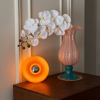 Décoration de salon, lampe de nuit ambiante rechargeable à intensité variable au toucher, lampe de table LED en forme de beignet pour chambre à coucher