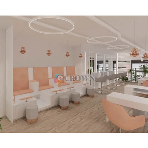 Salon Shop SPA Hairdressing Salon Shop Cabinet <strong>Pl</strong> Counter Front Shop showcase Mall Salon Kiosk Design Shelf Counter Salon Shop OEM - Product Image 3
