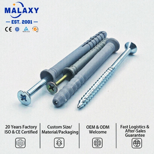 Anclaje de pared de plástico autoperforante Malaxy personalizable de acero con alto contenido de carbono, cincado, con cabeza avellanada para paneles de yeso - Product Image 2
