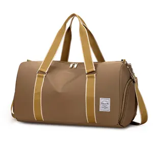 Custom made brand logo outdoor gym sport sling golf duffel bags big capacity travel trip clothing boston bag