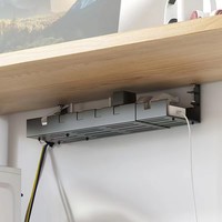IDock Étagère en fil métallique portable sous la table Panier suspendu sous la table Boîte de rangement pour câble électrique