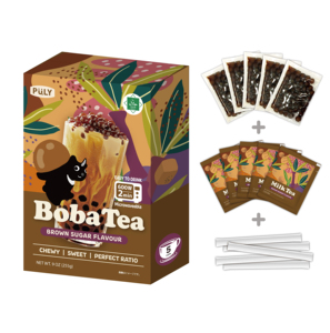 Brown Sugar Boba 5 Servings Bubble Tea Drink Kit <b>Box</b> <b>Pack</b> Full Ingredients Time-Saving & labor-Saving For <b>Large</b> Party Gatherings - Product Image 1