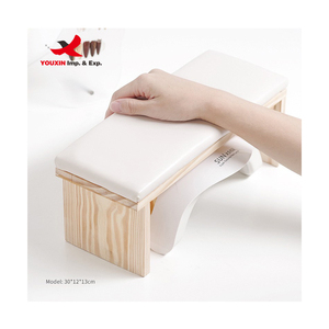 Almohadilla de Manicura de Madera y Cuero para Uñas, Mini, Económica, para Reposabrazos, Herramientas de Manicura para Salón - Product Image 1