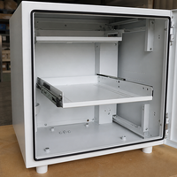 Boîtier de contrôle industriel blanc pour générateur / CNC / équipement de télécommunications - Boîte en tôle ventilée, fabrication sur mesure