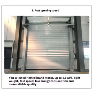 <span class=keywords><strong>Porte</strong></span> de garage <span class=keywords><strong>sectionnelle</strong></span> industrielle simple en alliage d'aluminium pour entrepôts, magasins, ateliers - Coupe-vent, isolante thermiquement, économie d'énergie - Product Image 4