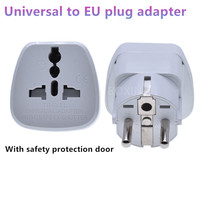 Adaptateur de prise convertisseur de voyage chinois vers russe US/EU/UK/AU vers EU prise 2 broches rondes avec protection de sécurité SS-9 de porte