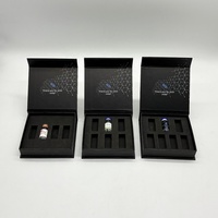 Empaque Cosmético de Cartón Rígido Magnético con Logotipo Estampado en Lámina Dorada Personalizado de Lujo para 5 Frascos de Péptidos de 3 ml