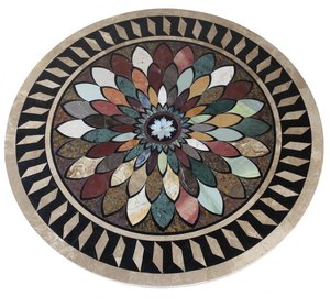 Plateau de table basse en marbre de design moderne, élégant, en pierre semi-précieuse, pour hôtel, coiffeuse, comptoirs de salle à manger et dessus de table - Product Image 3