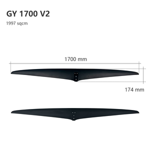 GY 1700 ปีกหน้าเรือสำหรับผู้เริ่มต้น คาร์บอนมาสต์ ซัพวิงฟอยล์ อีฟอยล์ เซิร์ฟบอร์ด สำหรับวิงฟอยล์ ไคท์เซิร์ฟ ไฮโดรฟอยล์ - Product Image 2