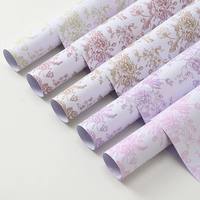 Nouveau papier d'emballage et carton en pâte chimique recyclable, imperméable, fait main, de style rétro européen pour les fleuristes