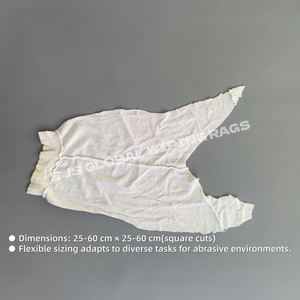 Chiffons en coton blanc 100% - 1 lb - Chiffons coupés pour le nettoyage - Chiffons en polaire blanche - Chiffons en coton 100% pour le nettoyage - Product Image 3