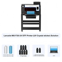 Mesin Printer UV DTF All-in-one Lancelot MU1730 dengan Laminator & Pemotong, Sirkulasi Tinta Putih Otomatis, Mesin Stiker Transfer Kristal