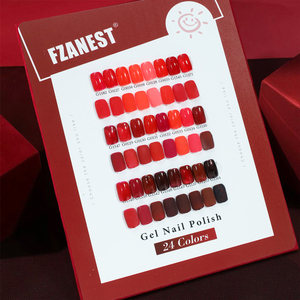 Esmalte de <span class=keywords><strong>Uñas</strong></span> en Gel FZN TPO FREE HEMA FREE, Colección de Color Rojo Navidad, <span class=keywords><strong>Pintura</strong></span> de <span class=keywords><strong>Uñas</strong></span> <span class=keywords><strong>Semipermanente</strong></span> de 15 ml, Set de Colores Franceses Magníficos - Product Image 5