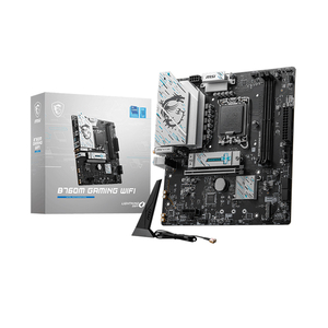 Carte mère MSI B760M GAMING WIFI LGA1700 Intel B760 SATA 6 Gb/s Micro ATX DDR5 PCI-E X16 Slot <span class=keywords><strong>2</strong></span>.5Gbps LAN 3x M.<span class=keywords><strong>2</strong></span> Wi-Fi 6E - Product Image 1