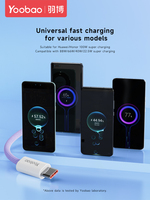 Yoobao kabel Data pengisi daya USB PD100W, kabel pengisian daya Cepat nilon tipe-c USB-A harga grosir untuk ponsel