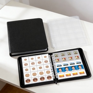 Album à monnaies en cuir PU écologique, capacité 100 pochettes, 10 pages, organisateur étanche, couleur et logo personnalisables, sécurisé pour les photos et les jetons - Product Image 6