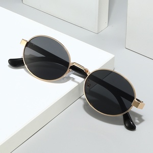 <strong>Korean</strong>-style Metal Oval Cat-Eye Retro Sunglasses High-End Women's Fashion Rectangle UV400 Lens UV-proof Sun <strong>Glasses</strong> - Product Image 2