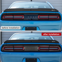 Copertura Decorativa per Fari Posteriori in Fibra di Carbonio, Set da 3 Pezzi, 100% Fibra di Carbonio, Spessore 1mm, Accessori Interni per Dodge Challenger