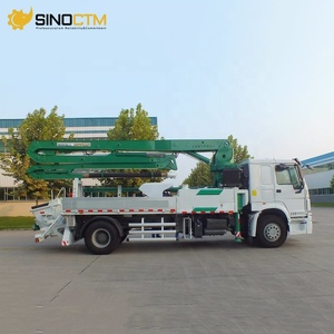 Sinotruk Howo 4x2 6 ruedas 29M 30m 68m3/H Máquinas de pulverización de mortero Bomba de hormigón montada en camión en venta - Product Image 3