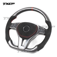 Pour Mercedes Benz AMG CLASSE C W204 C63 W212 W218 W207 W172 W117 SLK CLK A35 A45 S63 C43 E53 E63 LED Volant en fibre de carbone