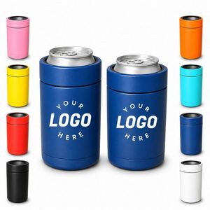 Custom Logo 12Oz 14Oz Promotional Metal Double Wall Insulated Stainless Steel Soda Beer Stubby Holder Can <b>Cooler</b> - Product Image 1