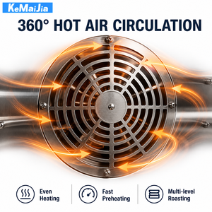Four à rôtir commercial pour poulet CKG-10 CKG-20, rôtissoire à air chaud en acier inoxydable, contrôle numérique 5-350°C - Product Image 3
