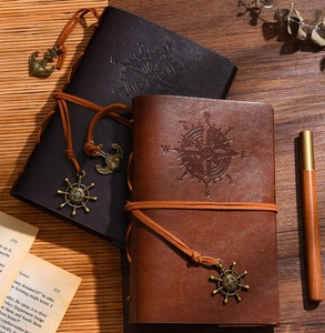 Promotional Vintage Pirate Themed <b>Notebook</b> Leather Binder with Custom Logo Creative Learning and Planning Journal - Product Image 3