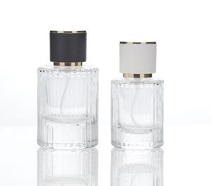 In Stock Luxury 30ml 50ml Bayonet Vertical Grain <strong>Perfume</strong> <strong>Spray</strong> Glass <strong>Bottle</strong> with Black Cap <strong>Perfume</strong> <strong>Bottle</strong> and Packaging - Product Image 3