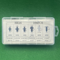 Kit de remplacement de vis d'expansion pour voiture, 100 pièces, vis de fixation pour voiture, rivets à pression pour pare-chocs, avec 1 outil de démontage de fixation