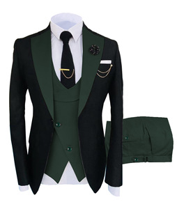<span class=keywords><strong>Trajes</strong></span> de Boda <span class=keywords><strong>para</strong></span> Hombre Más Vendidos, Conjunto de 3 Piezas, Traje de Negocios con Cuentas y Cierre de un Botón - Product Image 5