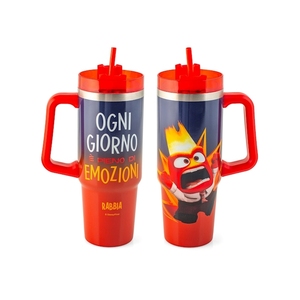 Stainless Steel <b>Thermal</b> <b>Mug</b> With Straw Rabbia 0.9L Emotions Design - Product Image 1