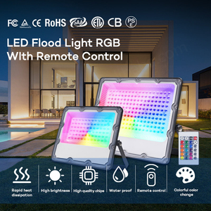Waterproof IP65 Remote Control LED Flood Lights Outdoor High <b>Illumination</b> 6000K Daylight - Product Image 4