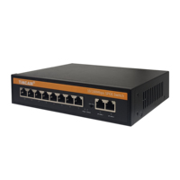 Conmutador PoE Pasivo No Estándar TiNCAM de 8 Puertos 10/100M + 2 Puertos Uplink 100M, Conmutador Ethernet para Cámara IP con Función VLAN, en Stock