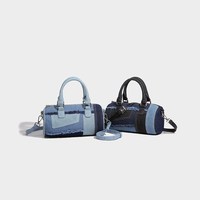 Nouveau Sacs à Bandoulière pour Femmes, Sac Fourre-Tout Matelassé Tendance en Jean Denim, Sac à Main pour Femmes
