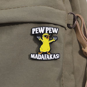 Sming Pins pinw madafakas หมุดเคลือบไก่น่ารักเท่นักฆ่าไก่น้อยแว่นกันแดดเข็มกลัดป้ายปกเสื้อ - Product Image 4