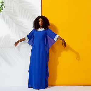 Shenbolen Femmes Africaines Vêtements De Mode À Manches Courtes En Mousseline de Soie Bazin Style Riche Soirée Dames Robe 2019 - Product Image 3