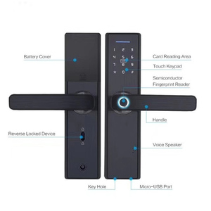 Khóa Tay Nắm Cửa Trước Bằng Thép Không Gỉ Tự Động Sinh Trắc Học Tuya Hiện Đại Bằng Hợp Kim Kẽm - Product Image 4