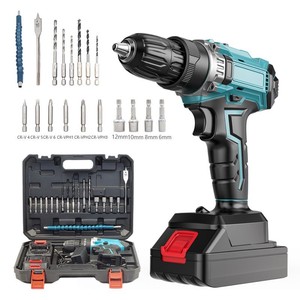 สว่านไฟฟ้า 21V แบตเตอรี่ลิเธียม ขนาดเจาะสูงสุด 16 มม. แรงบิด 25 ระดับ พร้อมอุปกรณ์เสริม 24 ชิ้น สำหรับใช้ในบ้านและโรงงาน - Product Image 1