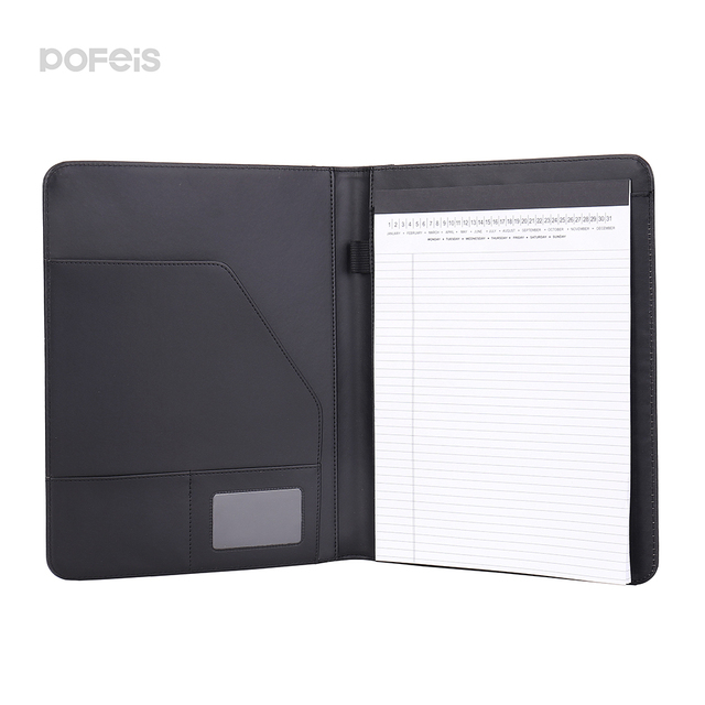 Munlti-function Business PU Leather Meeting Mat Signature Folder A4 Portfolio File Folder