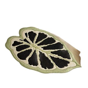Bathroom Mat Leaf Shape Absorbent Washable For Bathroom Shower Room <b>Door</b> Rug Novelty Design - Product Image 5